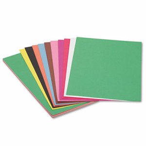 Construction Paper, 10 Assorted Colors, 12" x 18", 50 Sheets