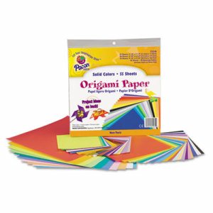 Origami Paper, Assorted Colors, up to 9-3/4" x 9-3/4", 55 Sheets