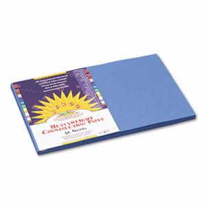 Construction Paper, Blue, 12" x 18", 50 Sheets