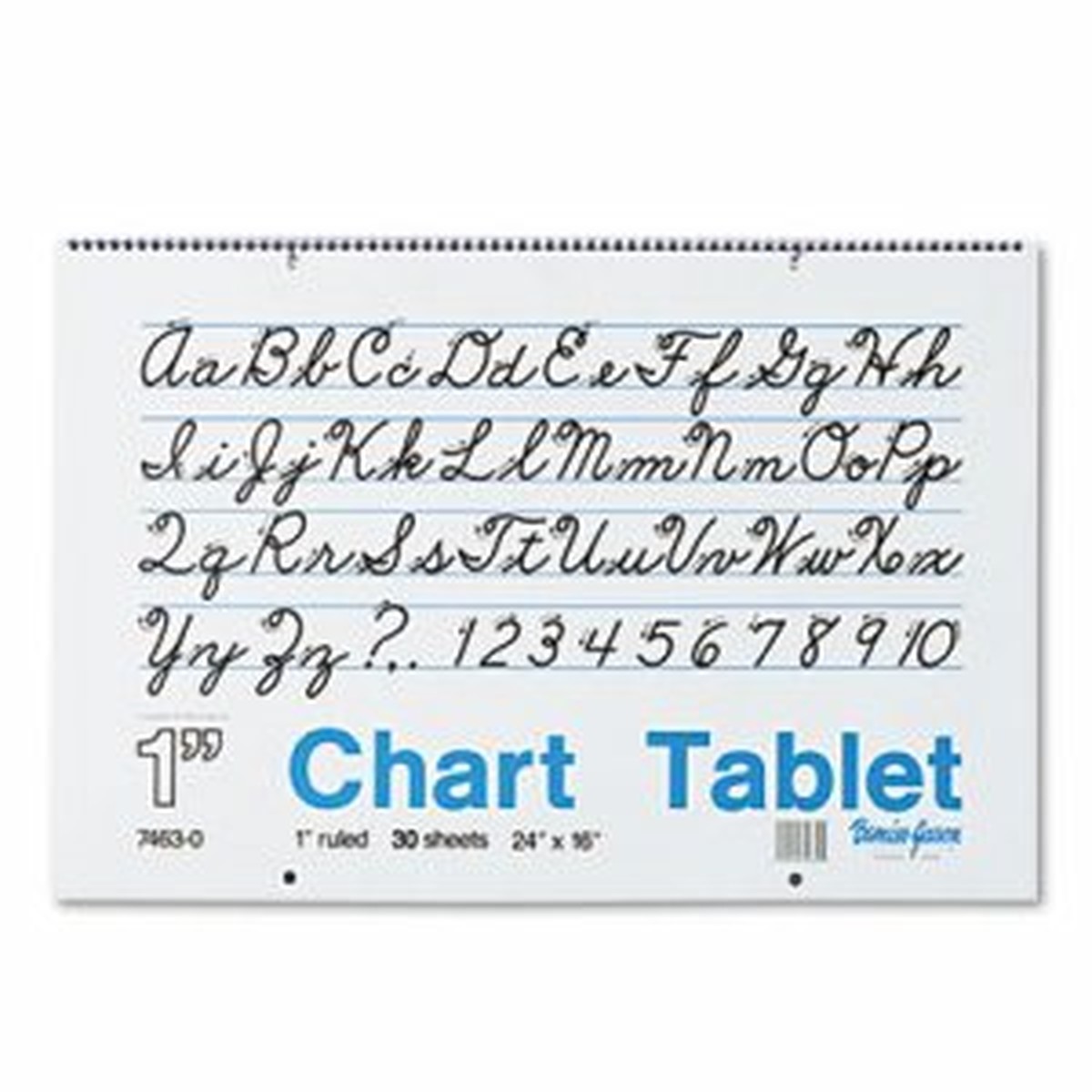 Chart Tablet, Cursive Cover, 1" Ruled, 24" x 16", 30 Sheets