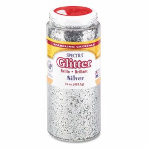 Glitter, Silver, 1 lb., 1 Jar