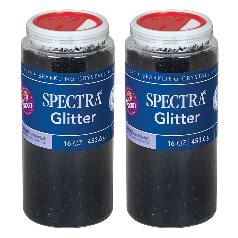 Glitter, Black, 1 lb. Per Jar, 2 Jars