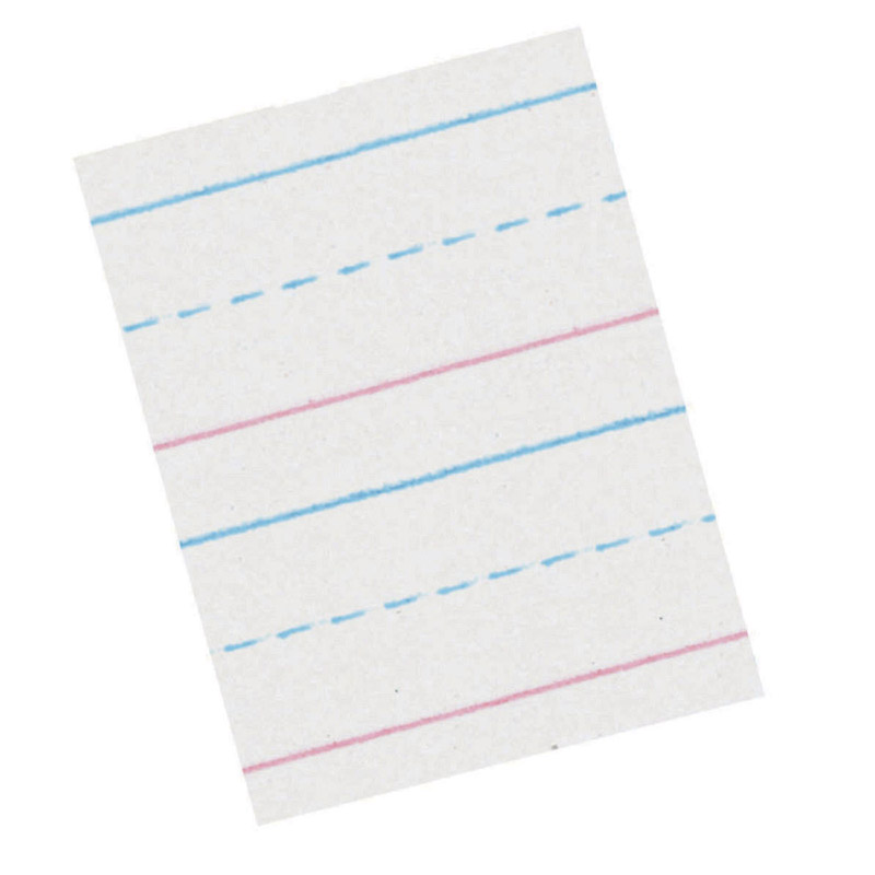 Sulphite Handwriting Paper, Dotted Midline, Grade 1, 5/8" x 5/16" x 5/16" Ruled Long, 10-1/2" x 8", 500 Sheets