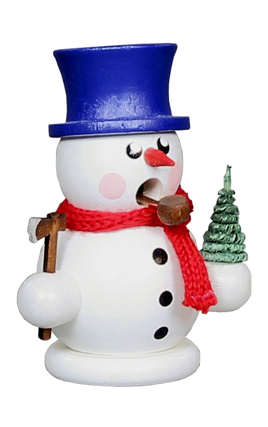 Dregeno Incense Burner - Snowman with tree - 3.25"H x 2.5"W x 2"D