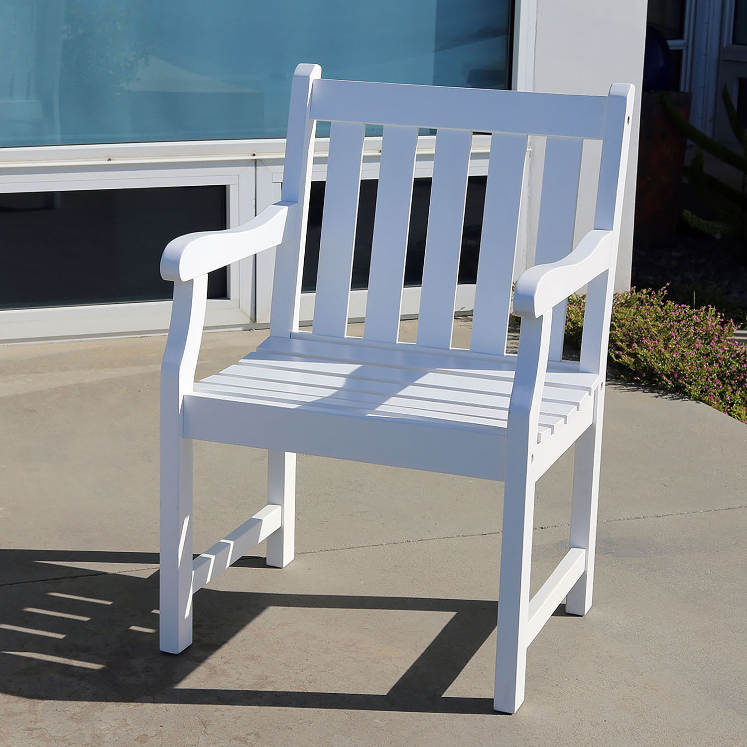 Bradley Outdoor Garden Armchair in White