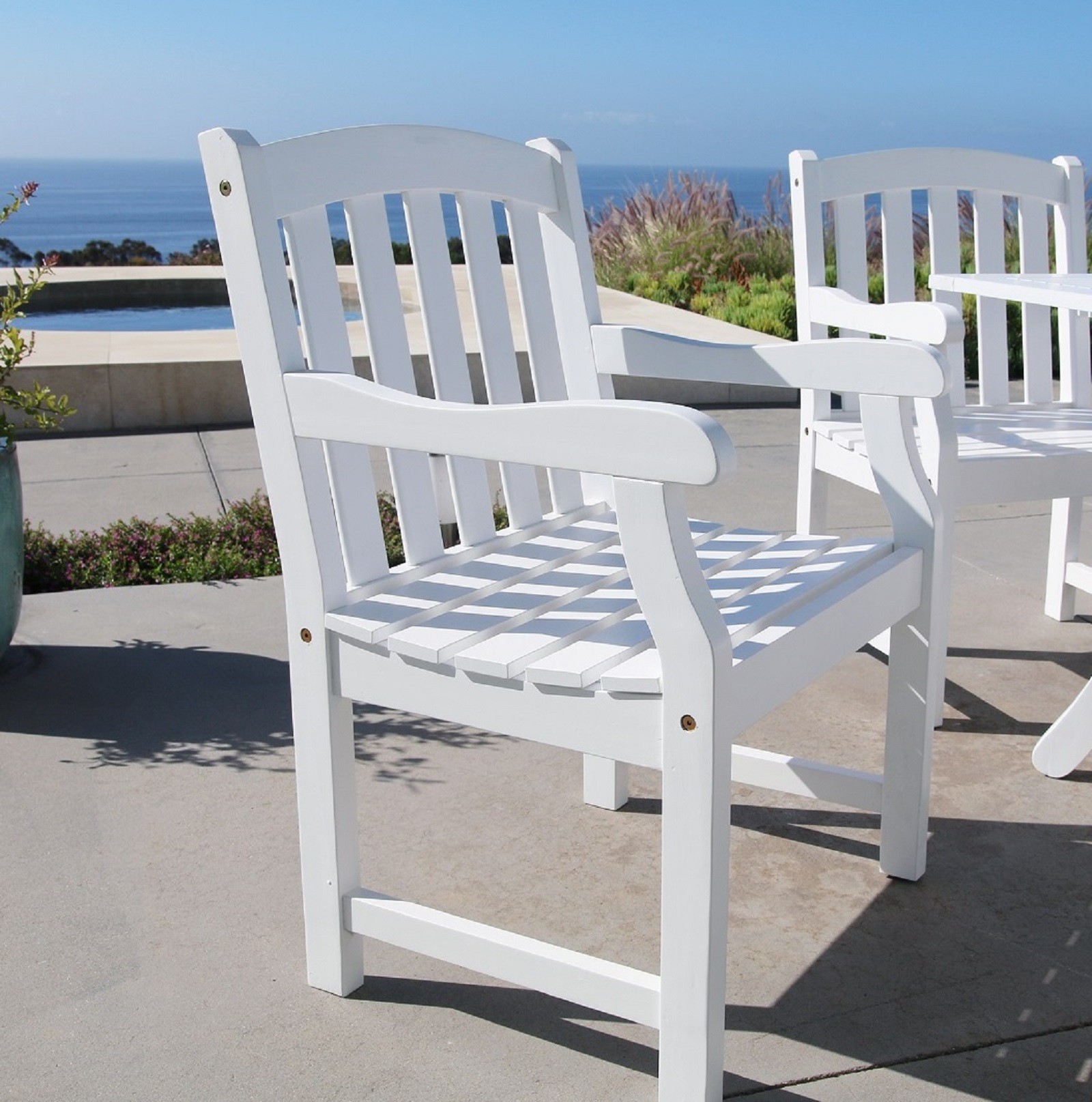 Bradley Outdoor Garden Armchair in White