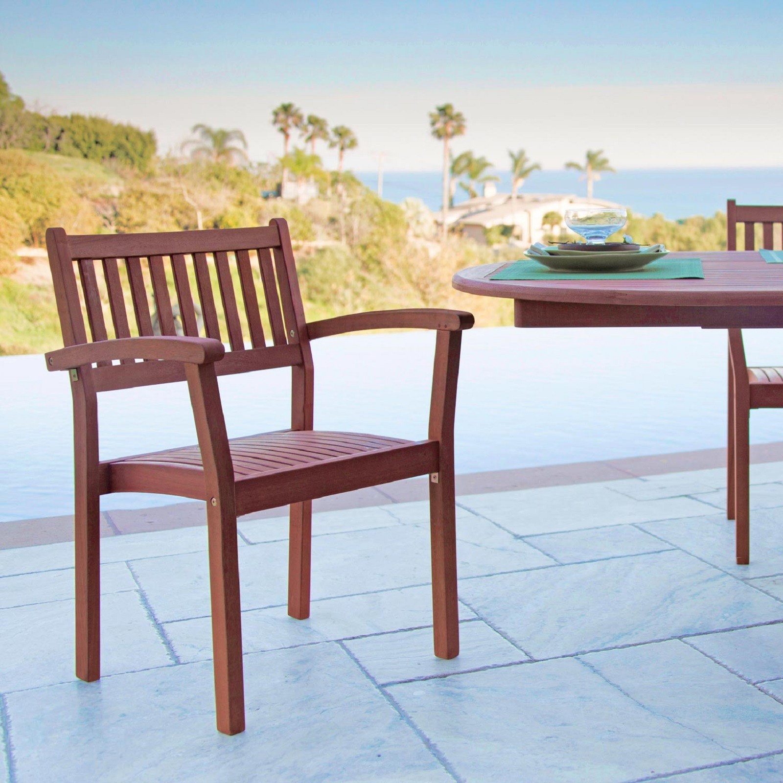 Malibu Outdoor Garden Stacking Armchair (Set of 4)