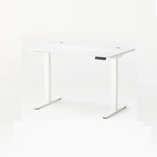 Autonomous Standard Height-Adjustable Standing Desk - Dual Motor - White Frame White Matte Top