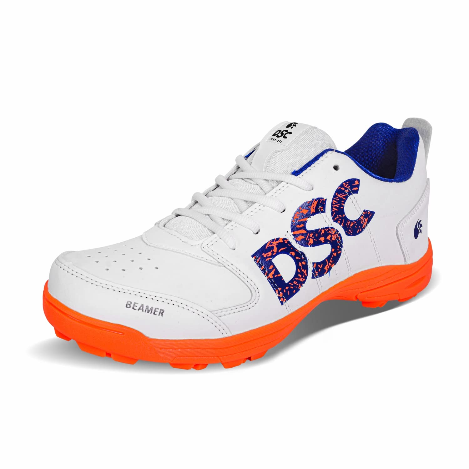 DSC 1502457 Size 8US Fluro Orange-White BEAMER CRICKET SHOES
