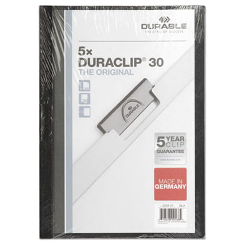 DuraClip Report Cover, 8 9/10 x 11 1/5, Clear, 5 per pack