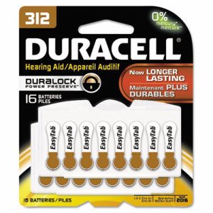 Button Cell Hearing Aid Battery #312, 16/Pk