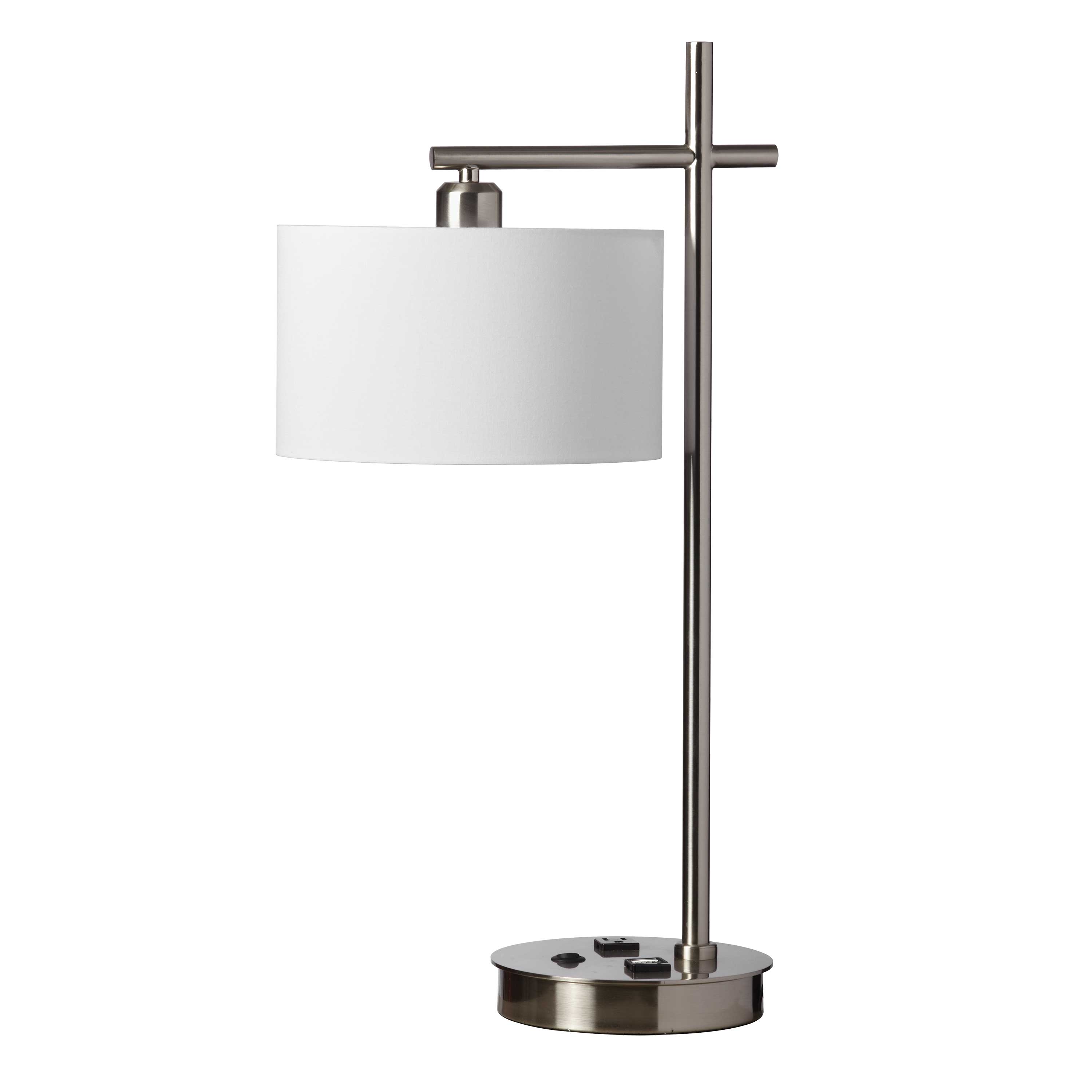 1 Light Table Lamp, Satin Chrome