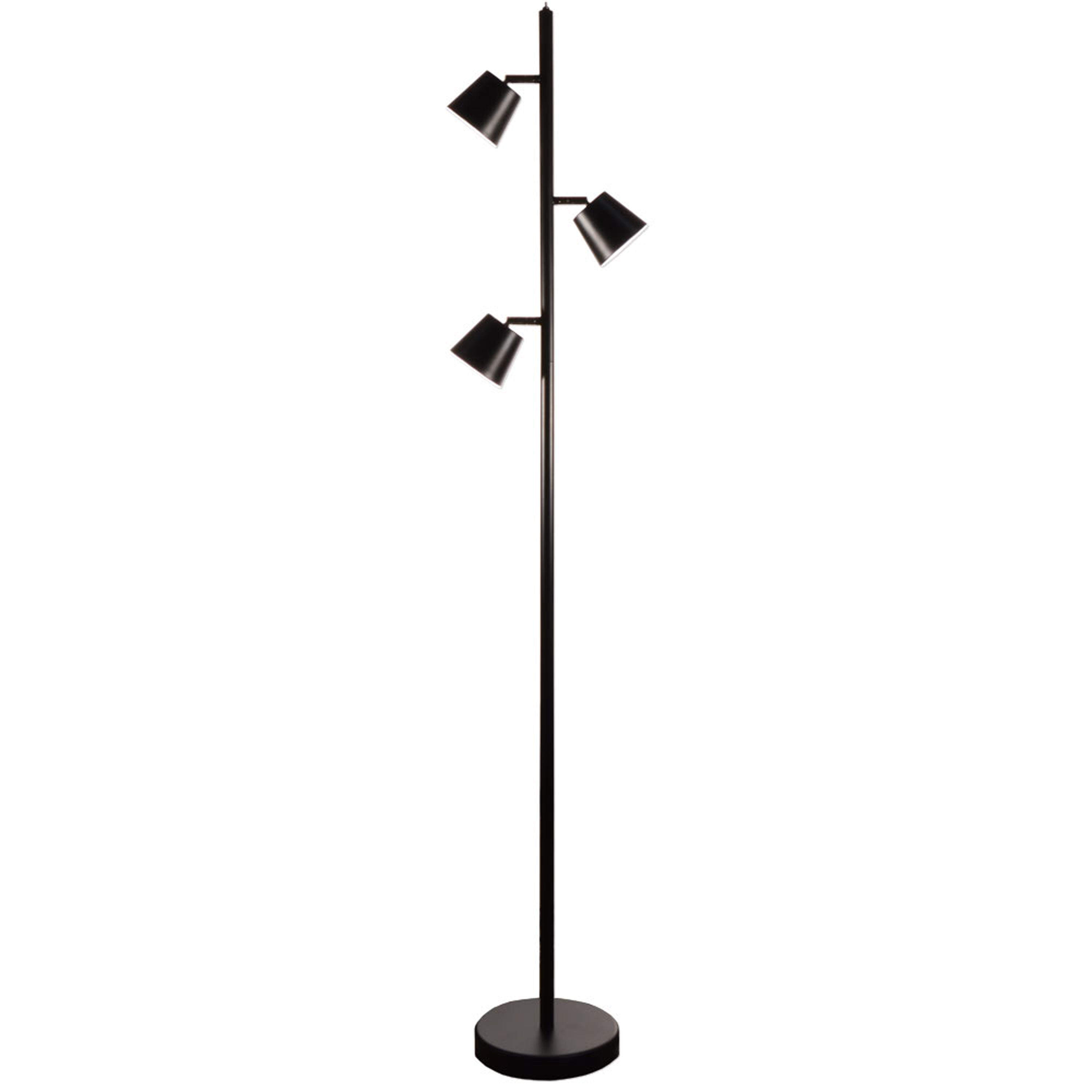 3 Light LED Floor Lamp, BK