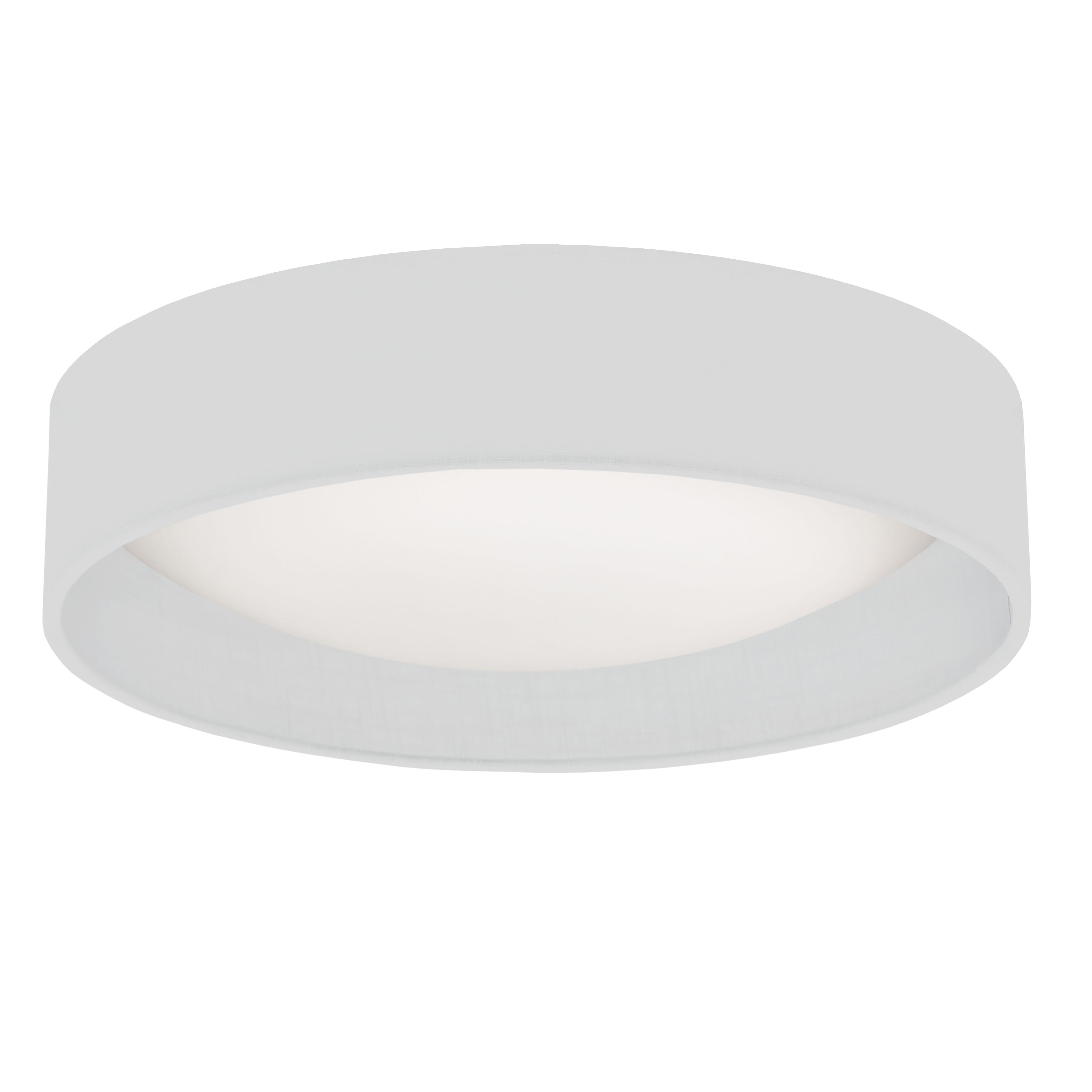 15" Light Flush Mount Fixture White Shade