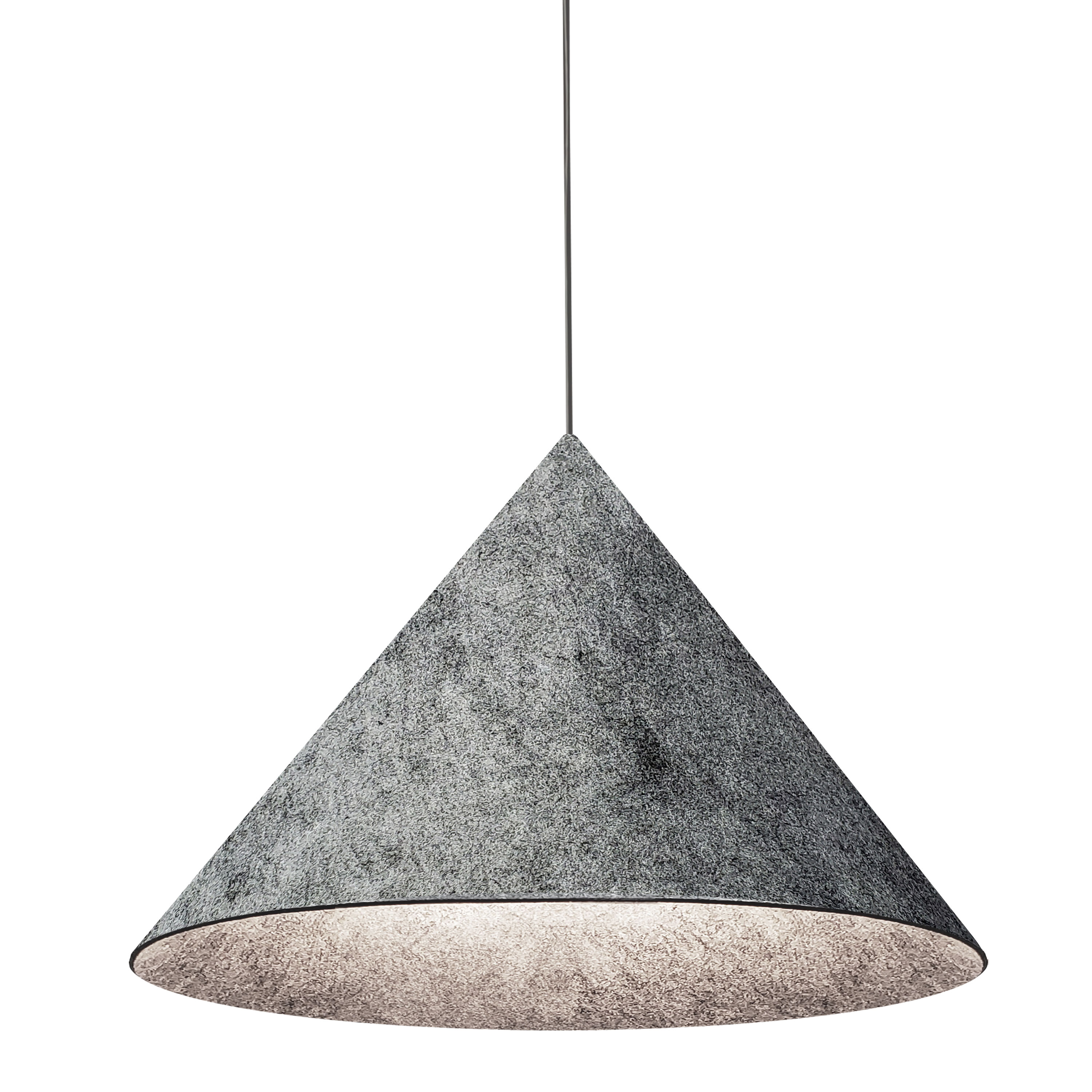 1 Light Incandescent Pendant Grey Felt Shade