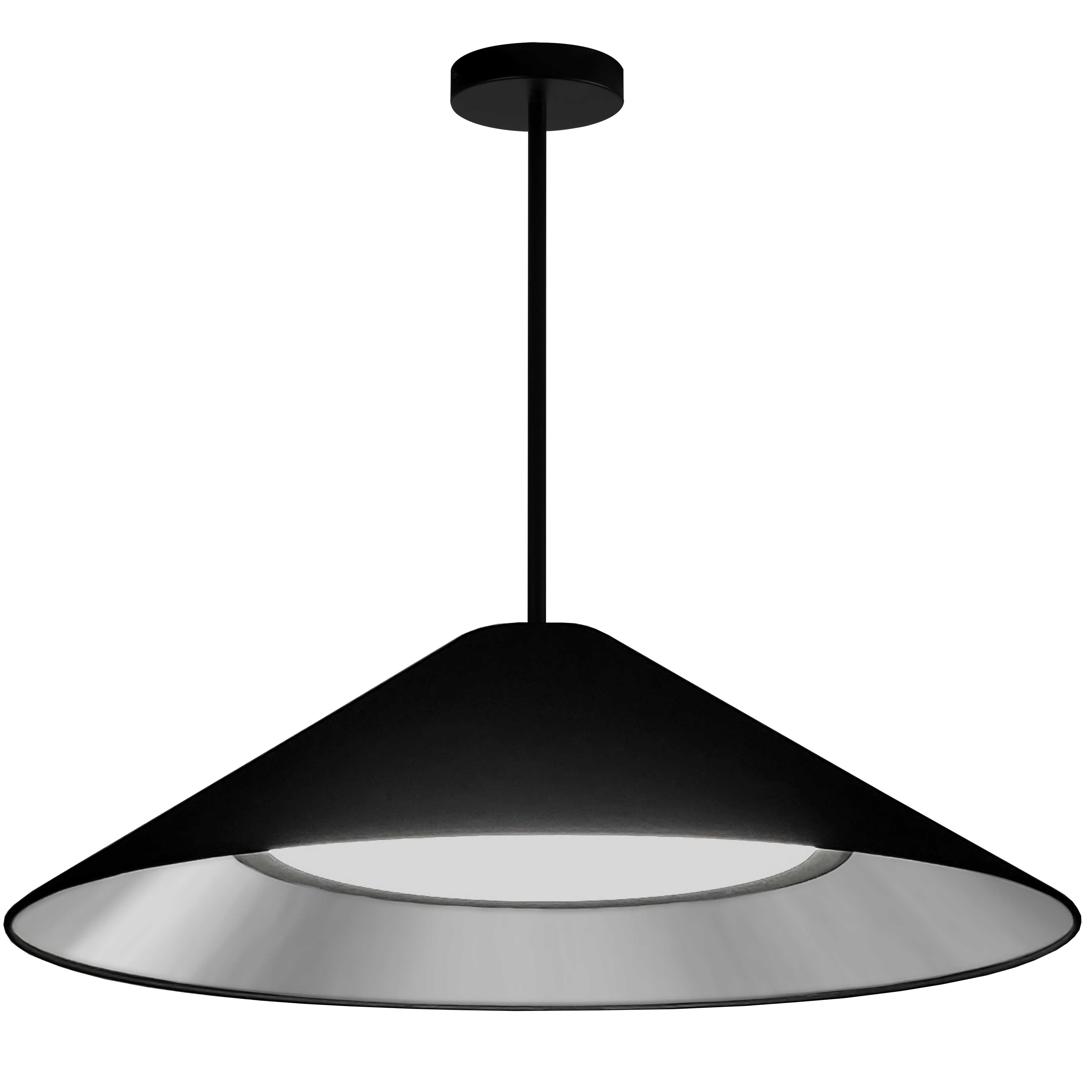 30W Pendant, MB w/ Fabric Shade