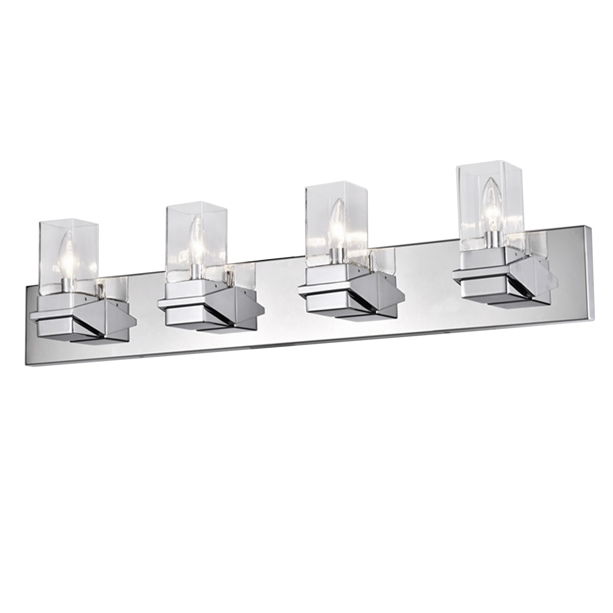 4LT Incandescent Vanity, PC w/ CLR Glass