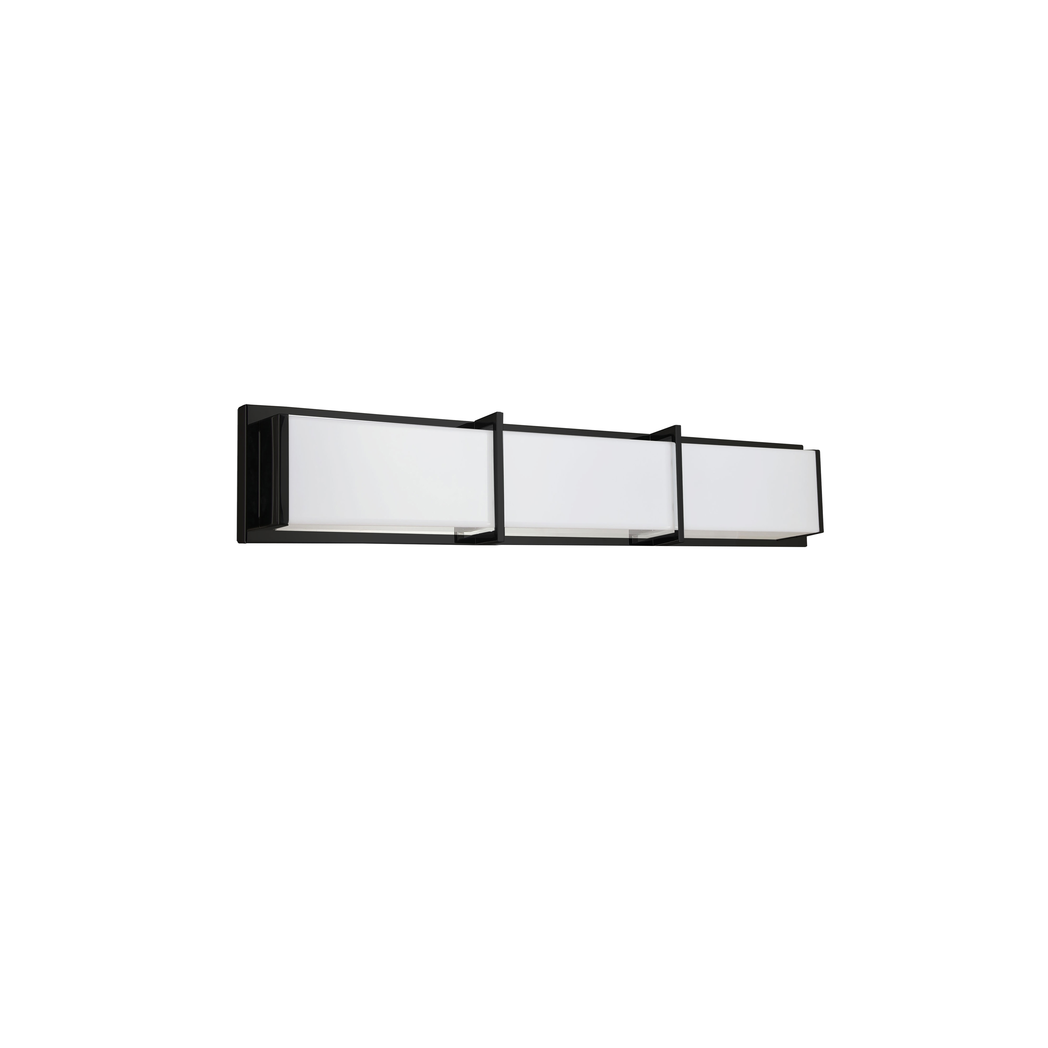 36W Matte Black Vanity Light w/ White Acrylic Diffuser