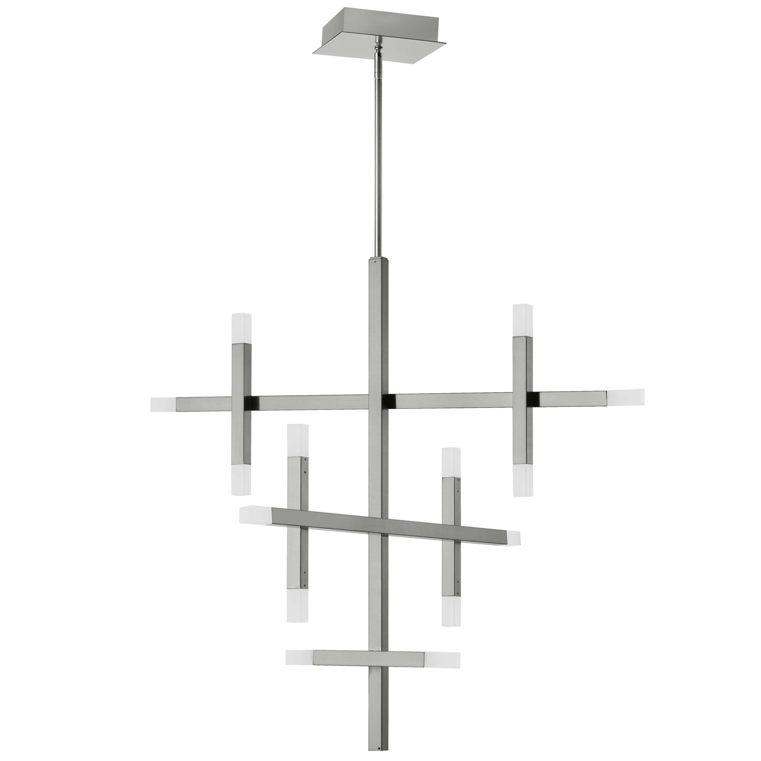 42W Chandelier Polished Chrome with Frosted Acrylic Diffuser