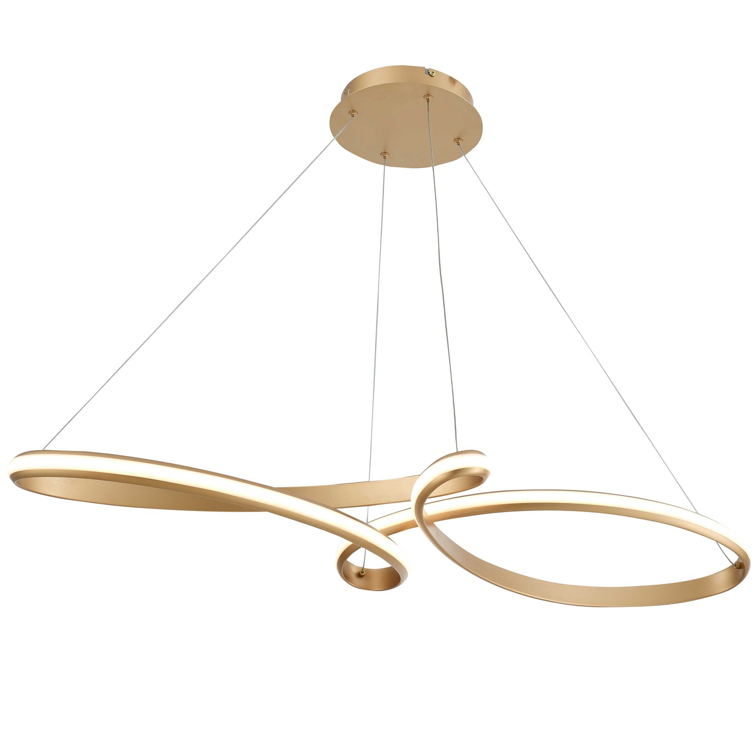 50W Horizontal Pendant Aged Brass with White Silicone Diffuser