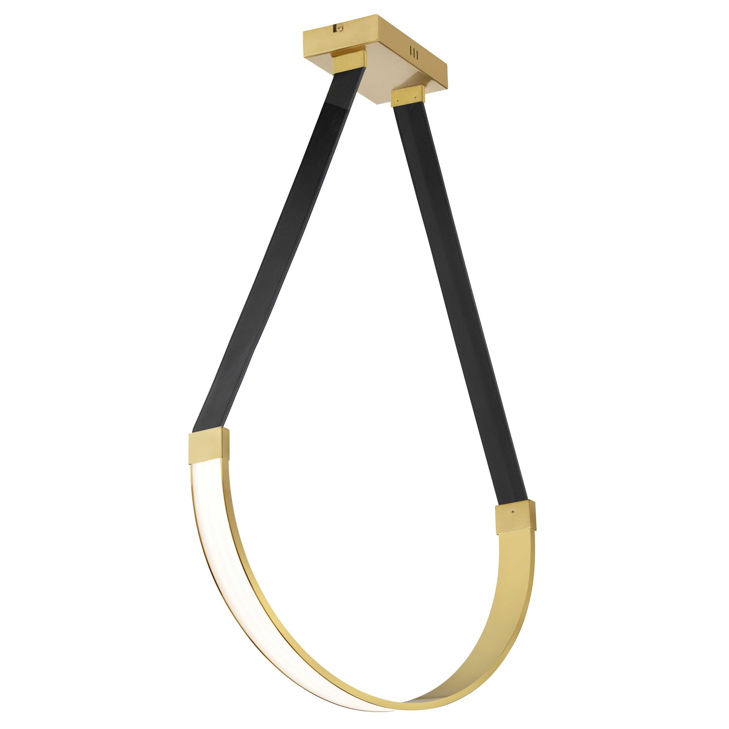 30W Pendant Aged Brass with White Silicone Diffuser