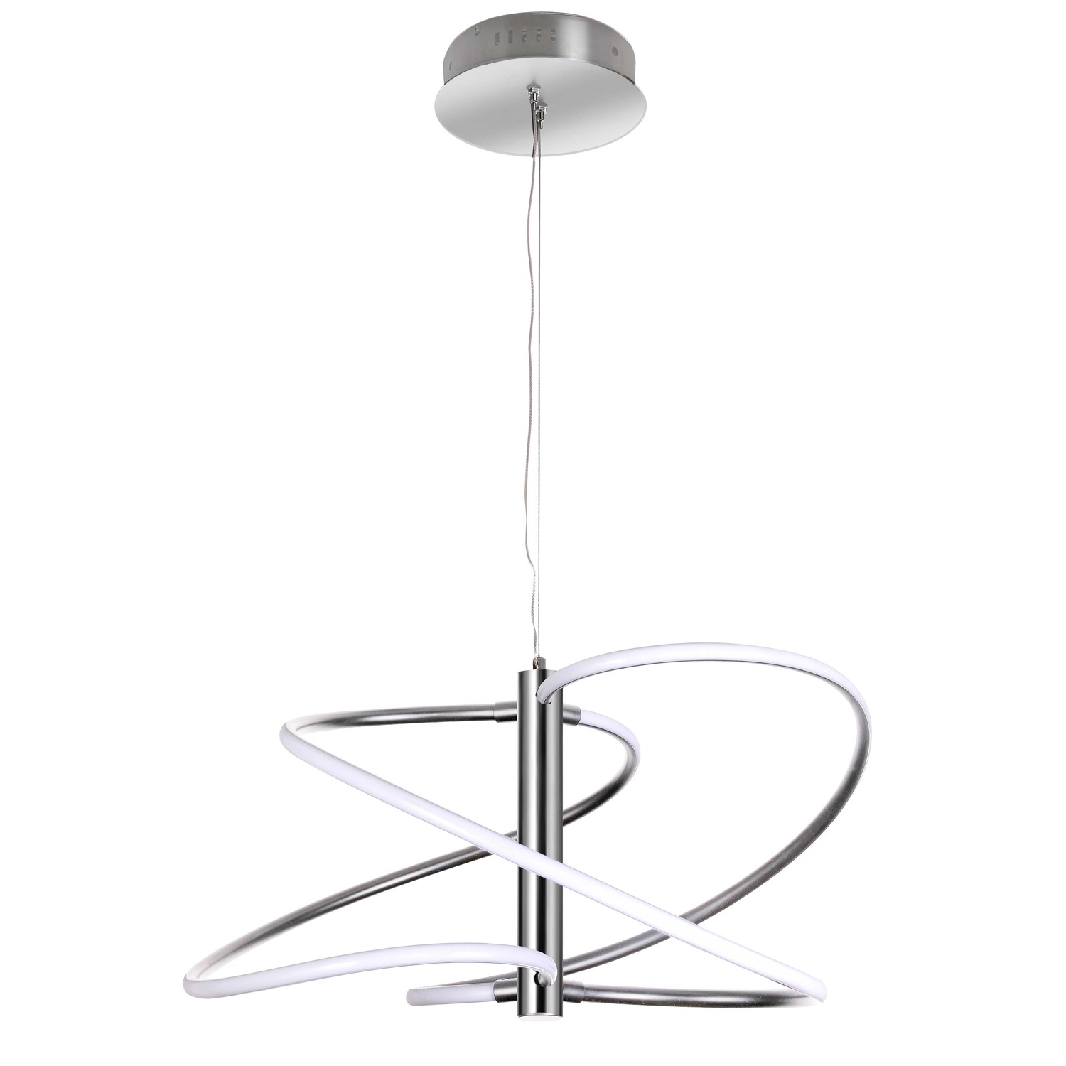 36W Pendant Polished Chrome with White Silicone Diffuser