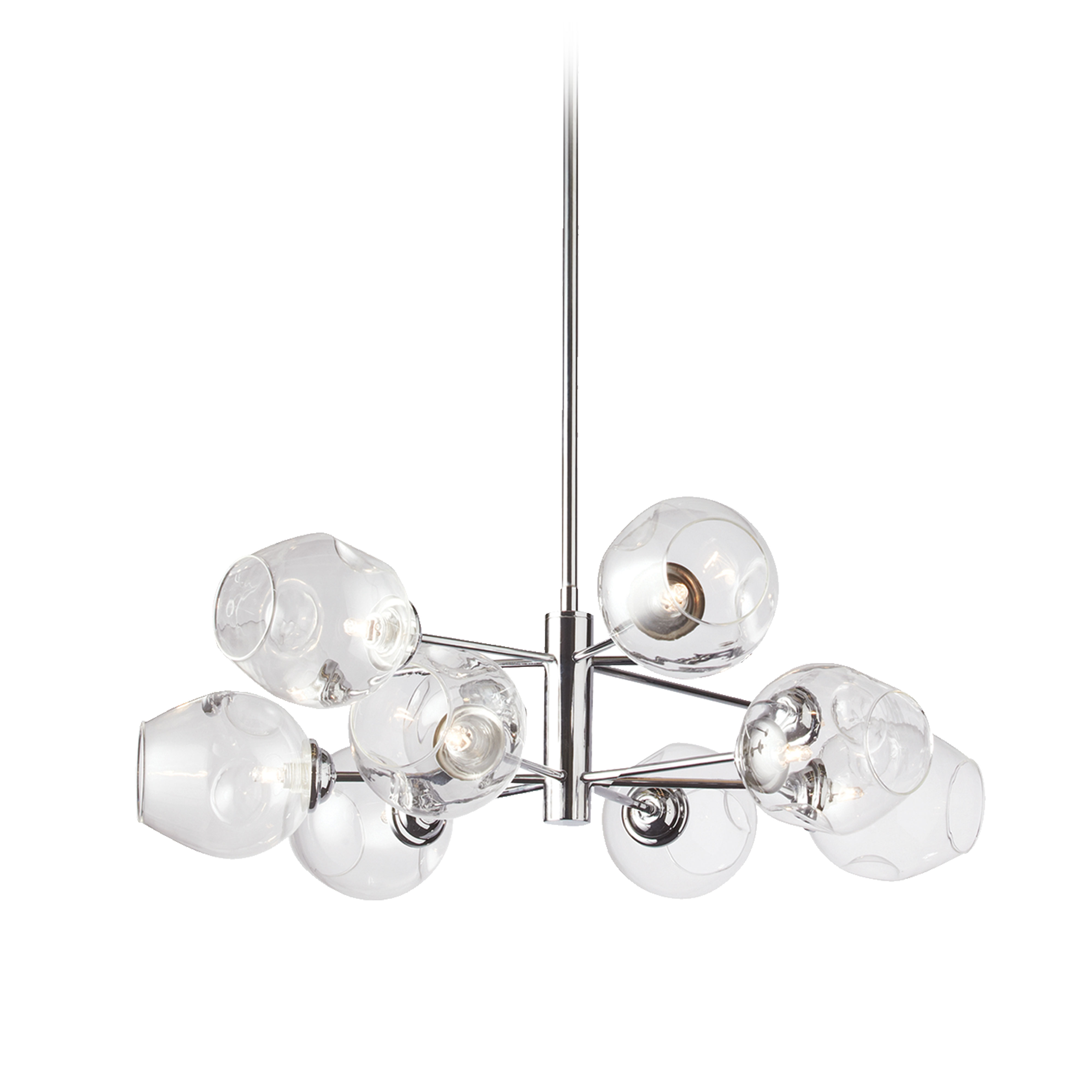 8LT Halogen Pendant, PC with Clear Glass