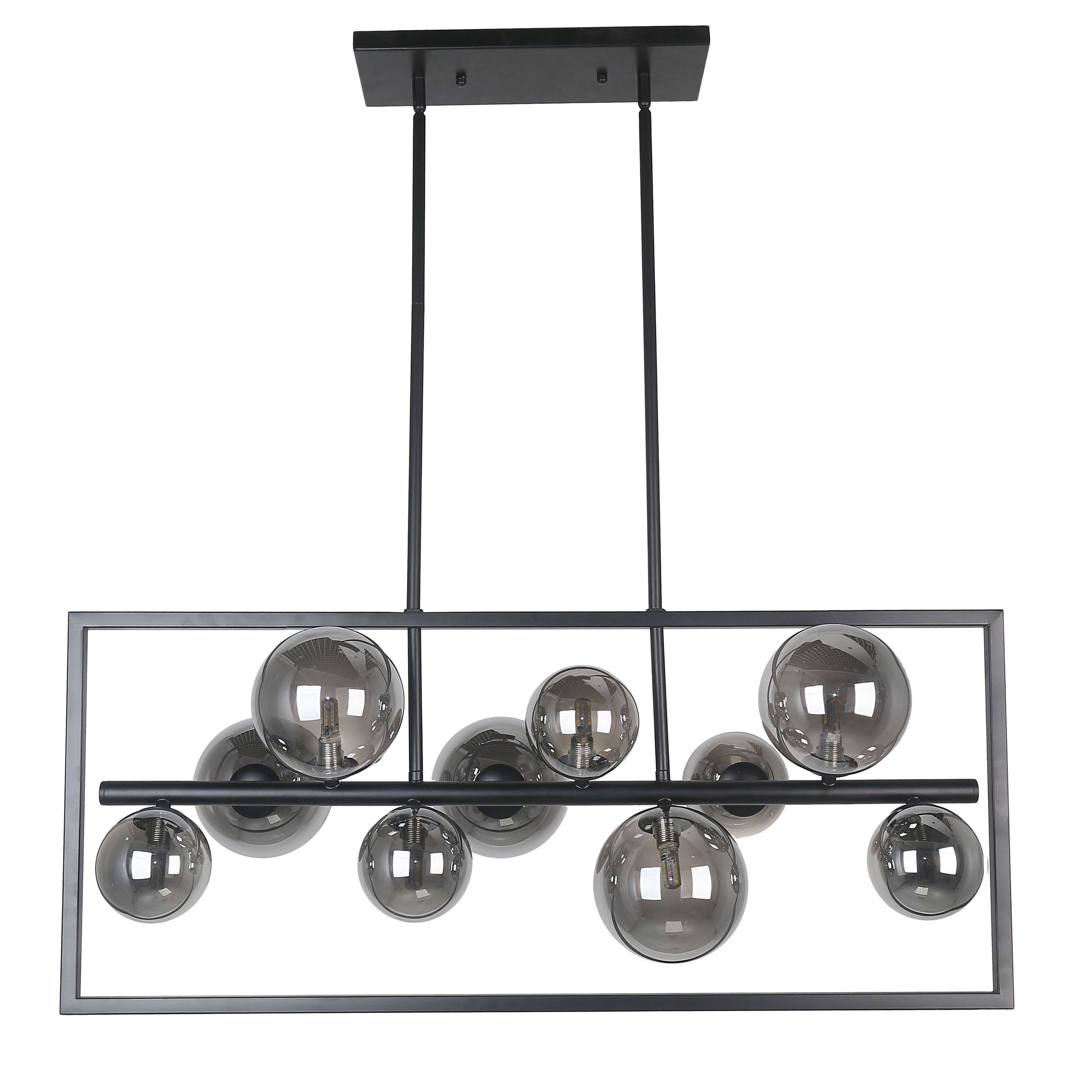 10LT Halogen Horizontal Pendant MB w/Smoked Glass