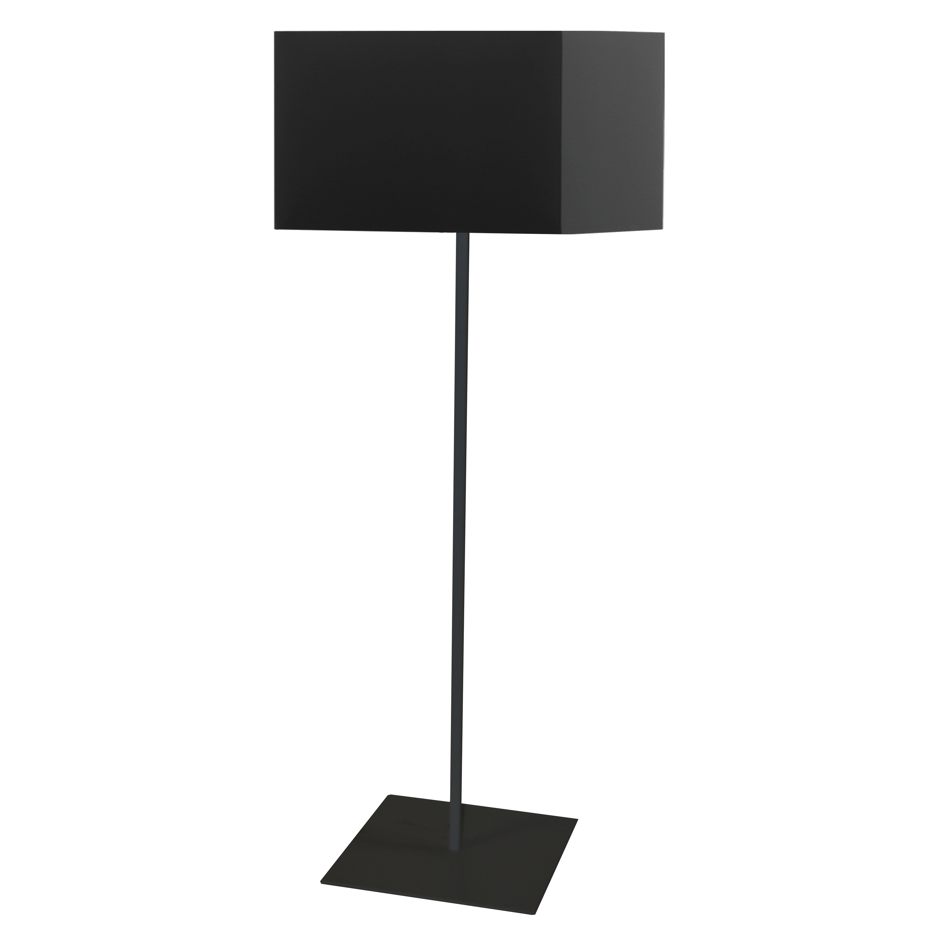1LT Square Floor Lamp w/ Black Shade
