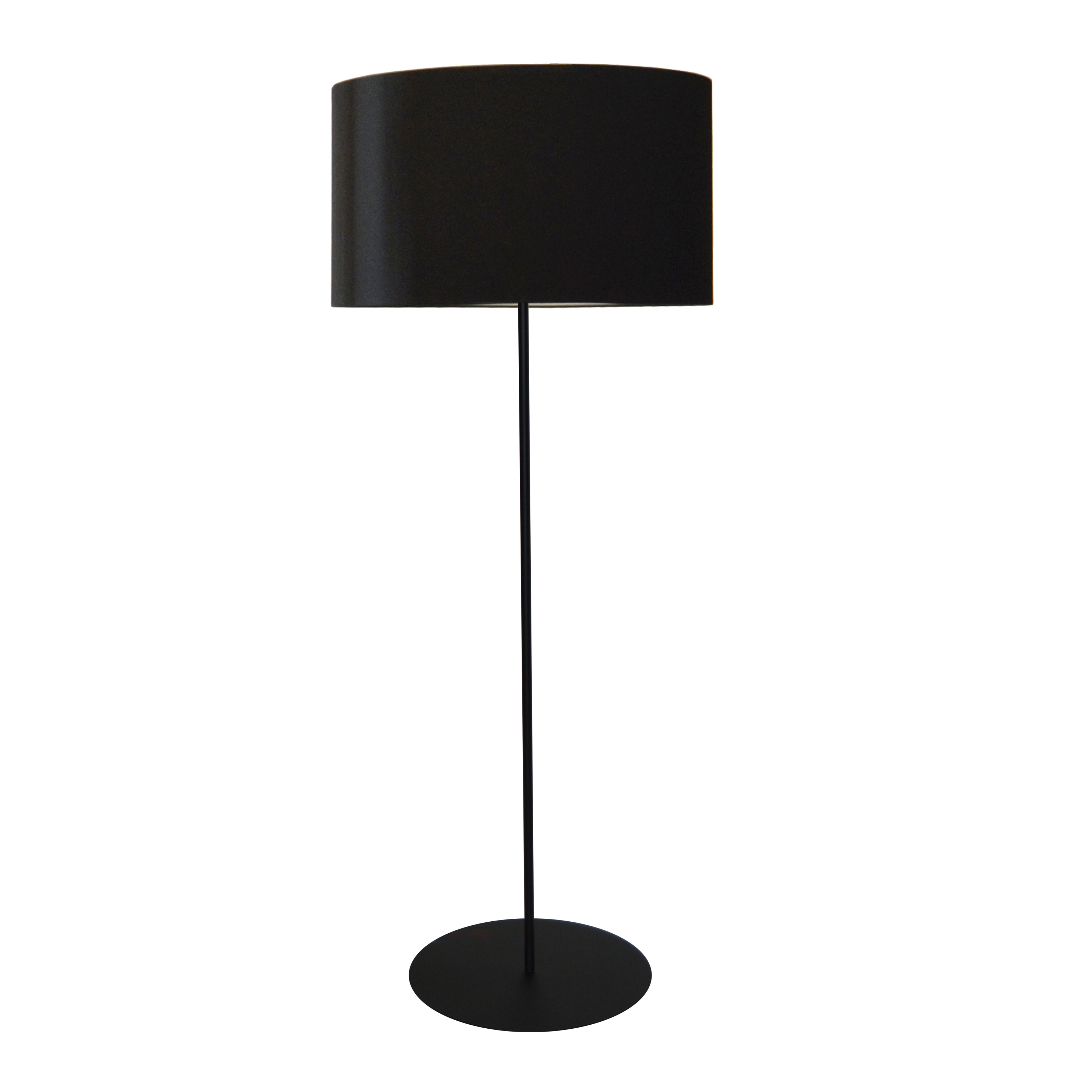 1LT Drum Floor Lamp w/ Black Shade