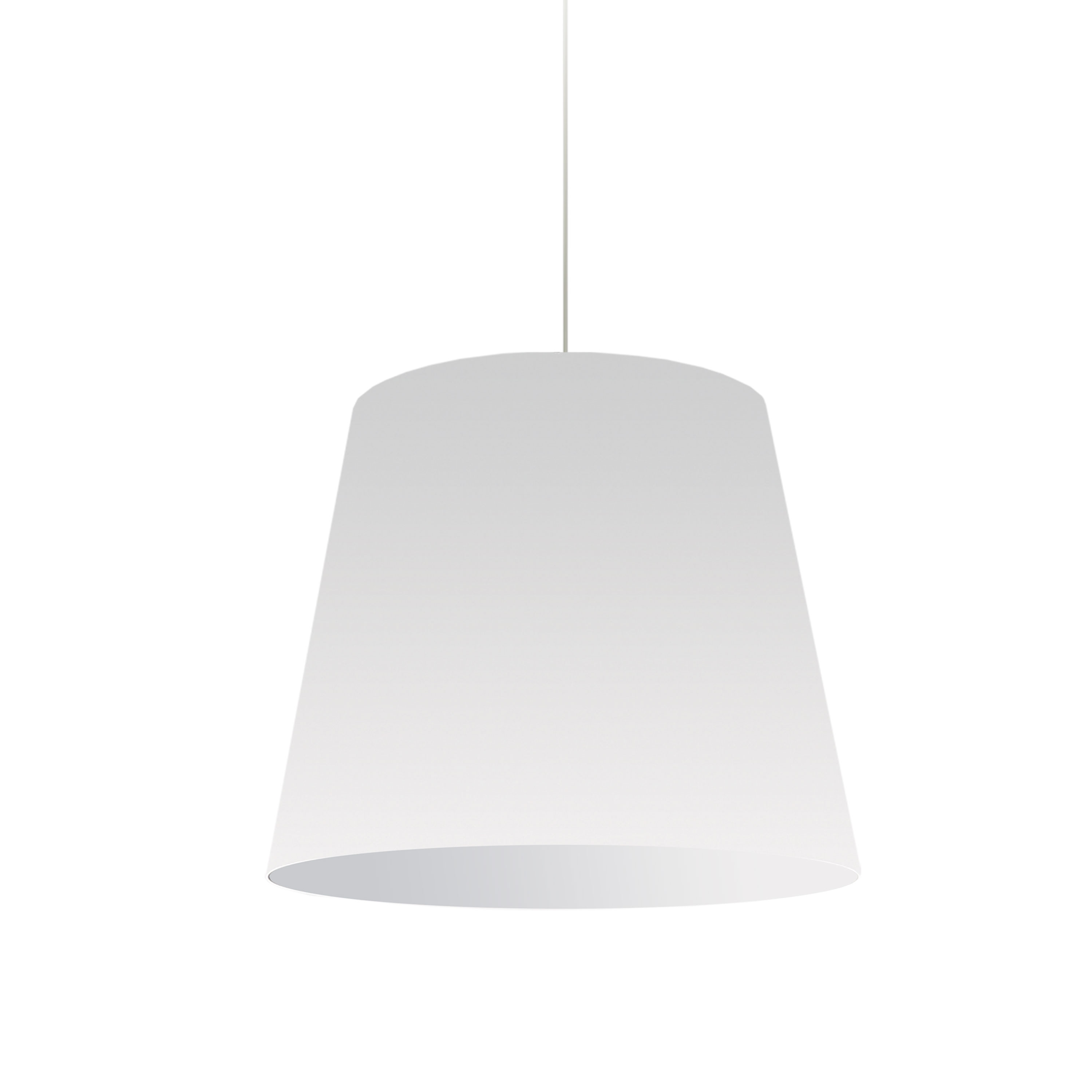 1LT Oversized Drum Pendant Medium Wht Shade