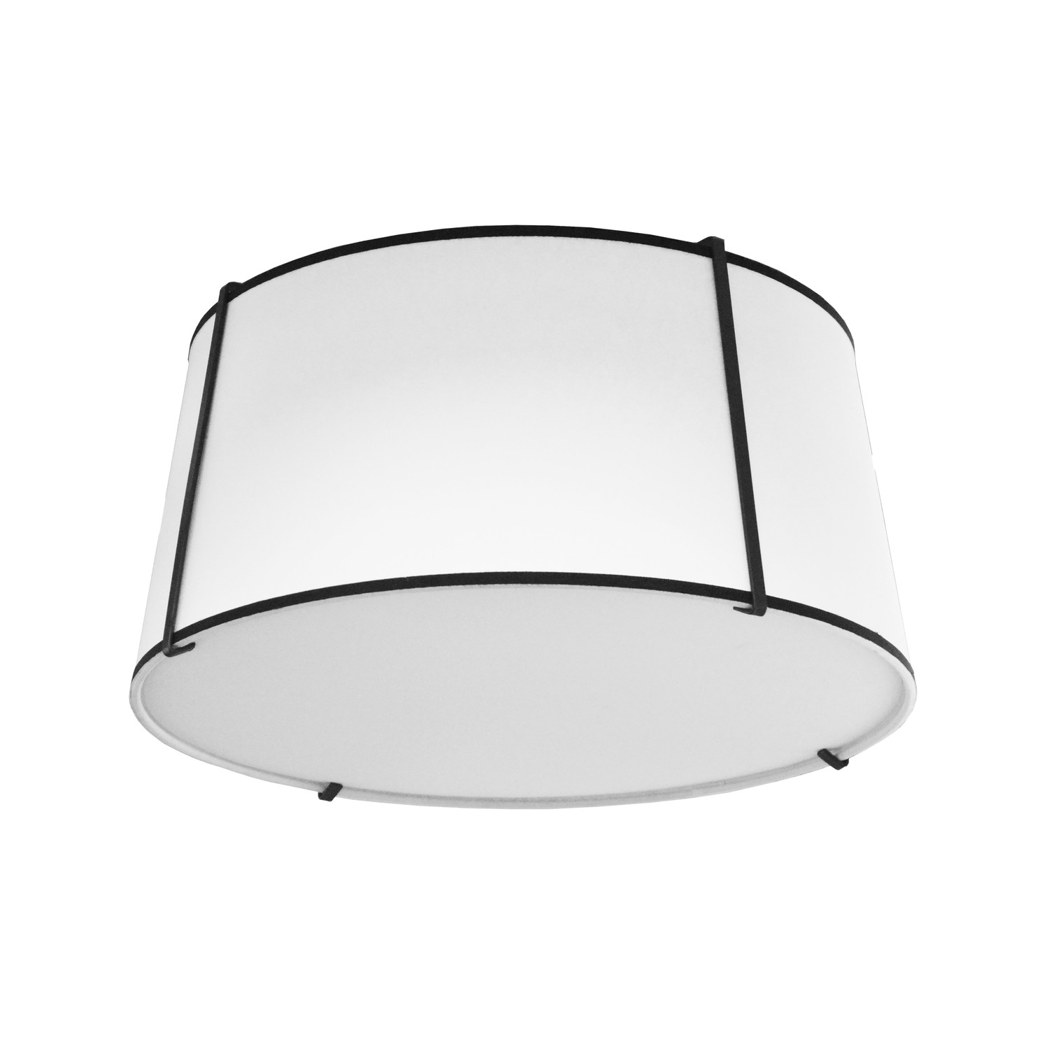 3LT Trapezoid Flush-Mount Black White Shade w/Diff