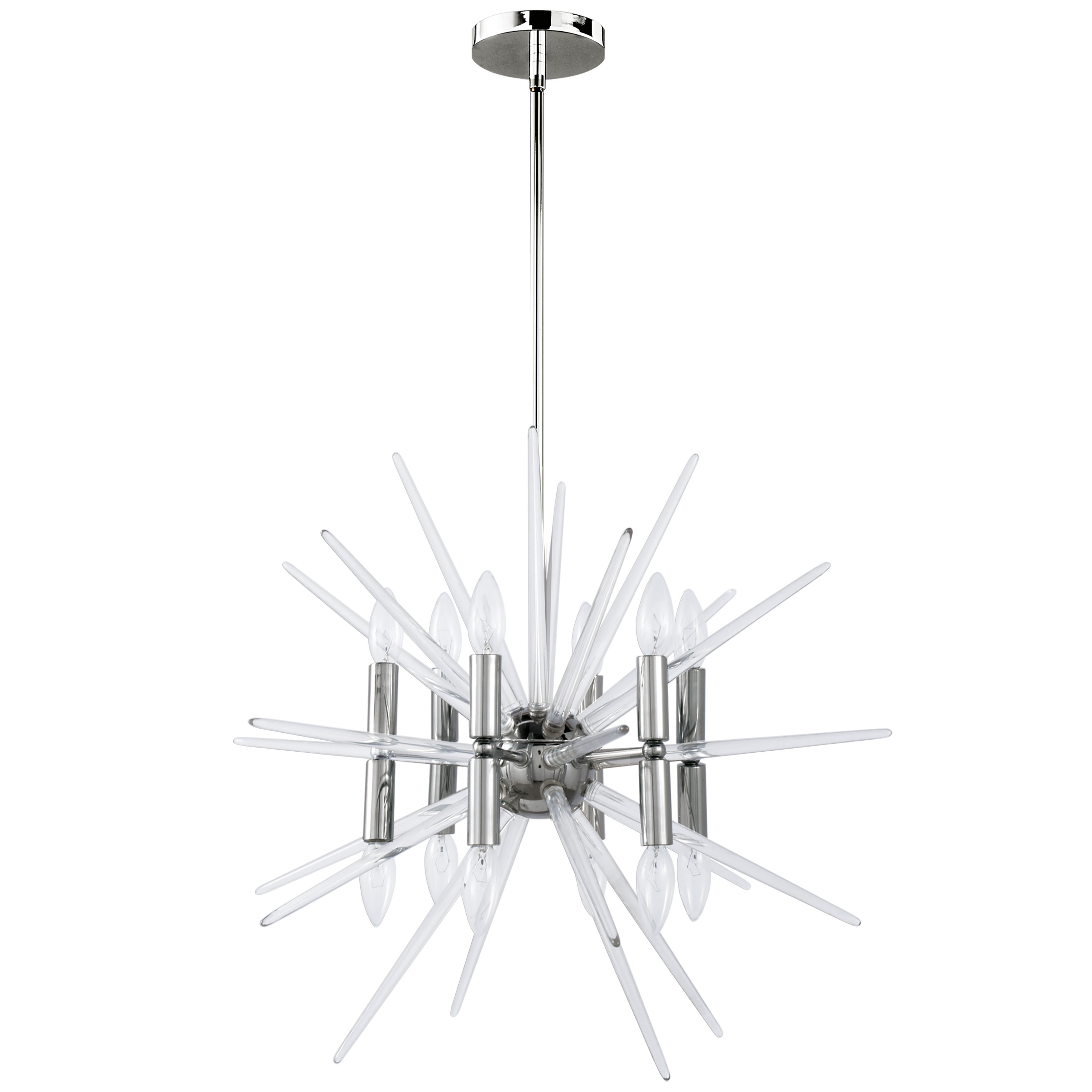 12LT Incandescent Pendant, Polished Chrome Finish