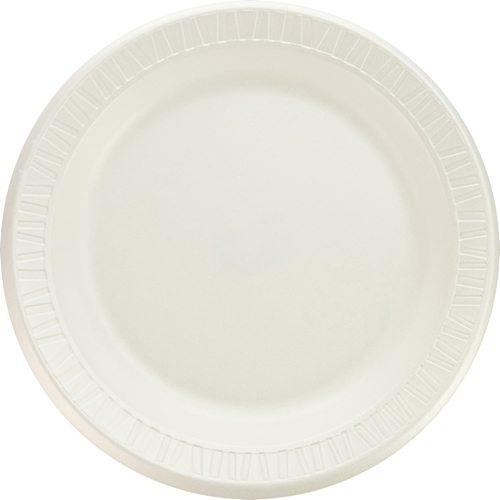 Dart Quiet Classic Foam Dinnerware Plates - White - Foam Body - 125 / Pack