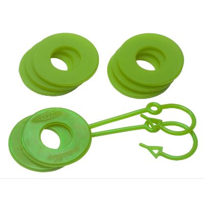 D RING ISOLATOR WASHER LOCKER KIT(2 LOCKING WASHERS/2 NON-LOCKING WASHERS)GREEN