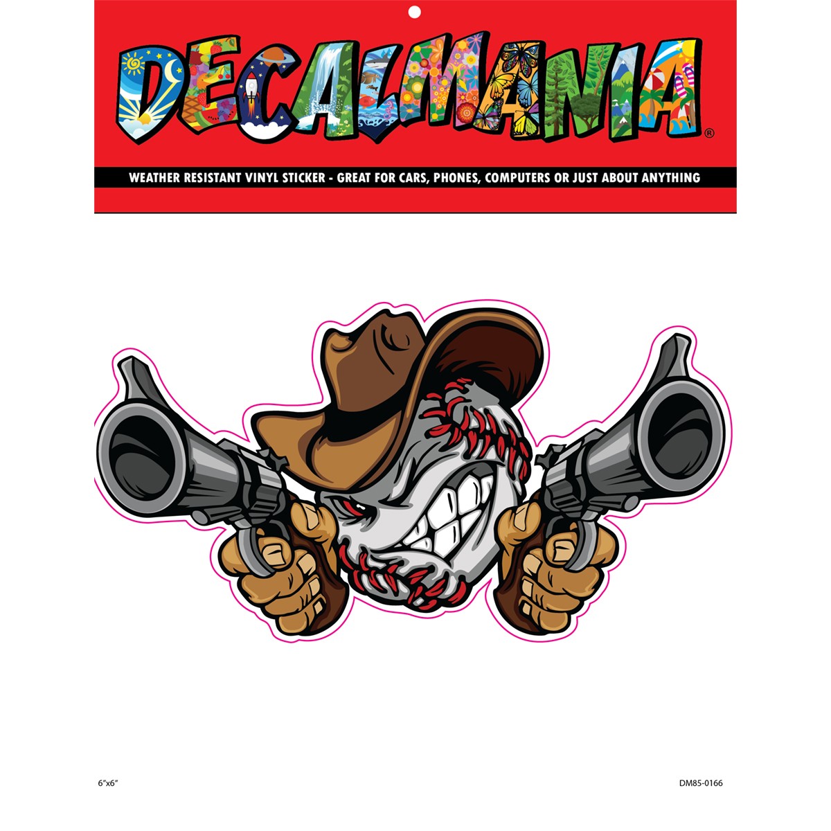 DecalMania - Skull Cowboy 2 1PK 6in