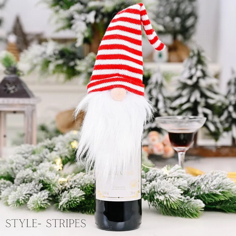 Holiday Gnome Wine Hat, Party Gift Decor