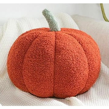 Pumpkin Fall Boucle Pillows, Full Pillow - Large Rust