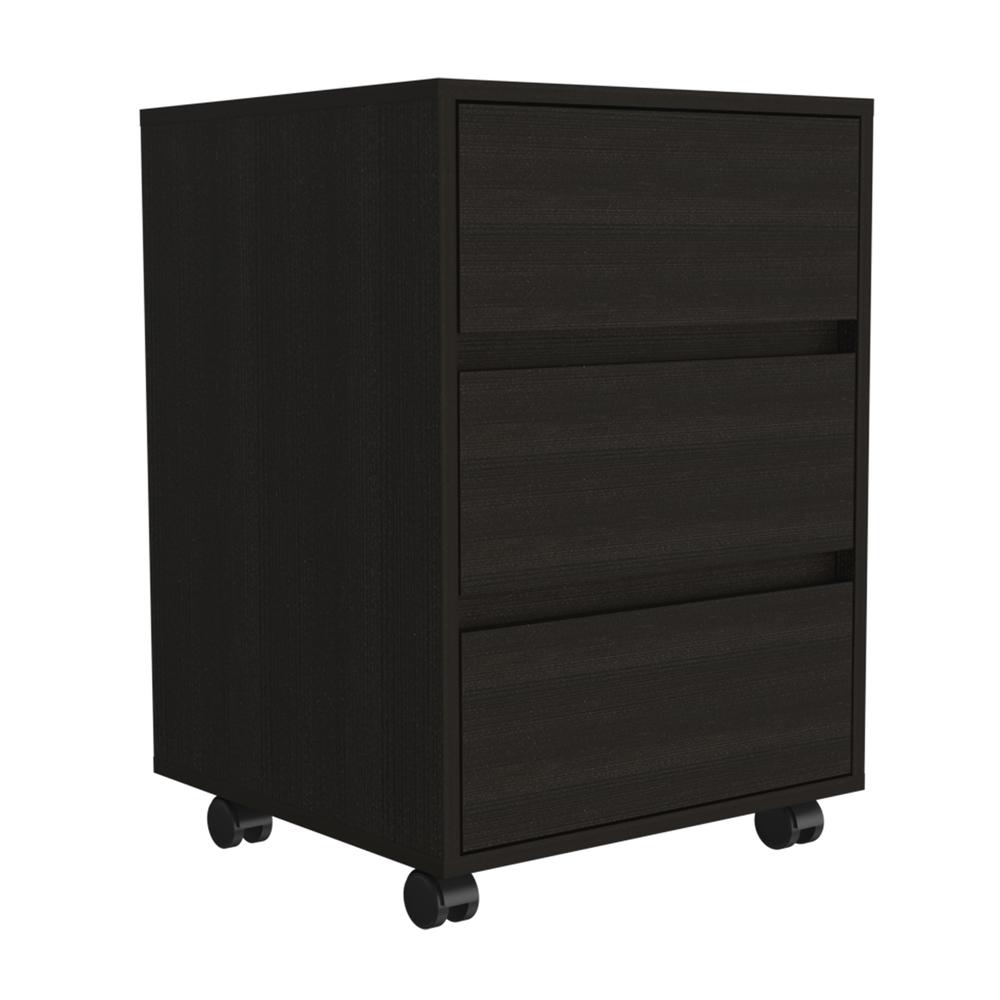Ibero 3 Drawer Filing Cabinet - Black