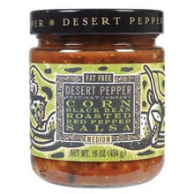 Desert Pepper Corn Black Bean Roasted Pepper Salsa (6x16 Oz)