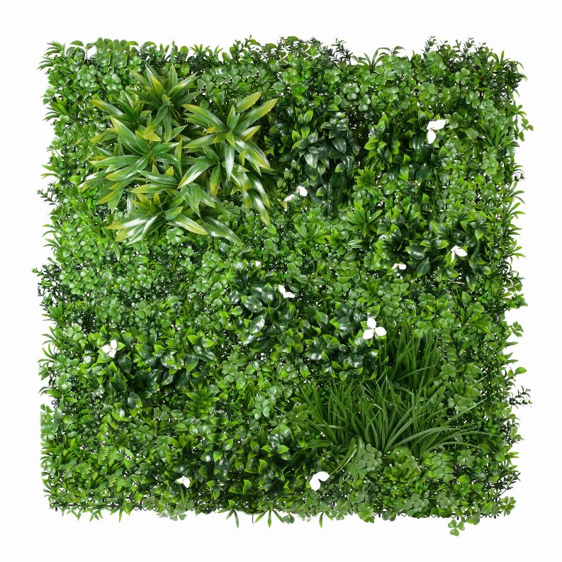 Sample Panel of Artificial Green Wall Vertical Garden (Small Sample) - White Oasis