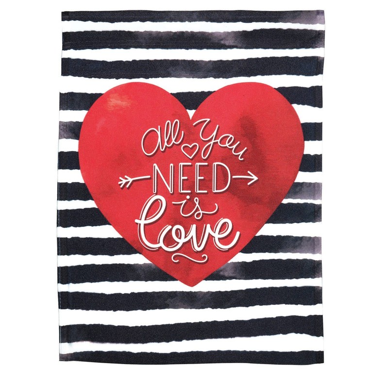 All You Need Is Love Print Garden Flag