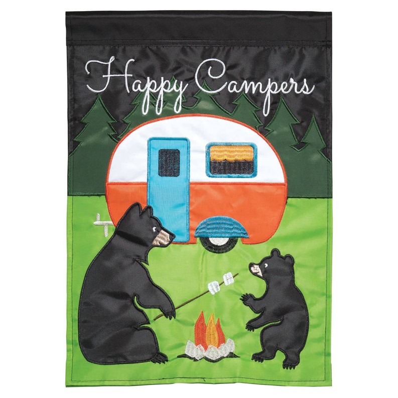 Camper Bears Applique Flag