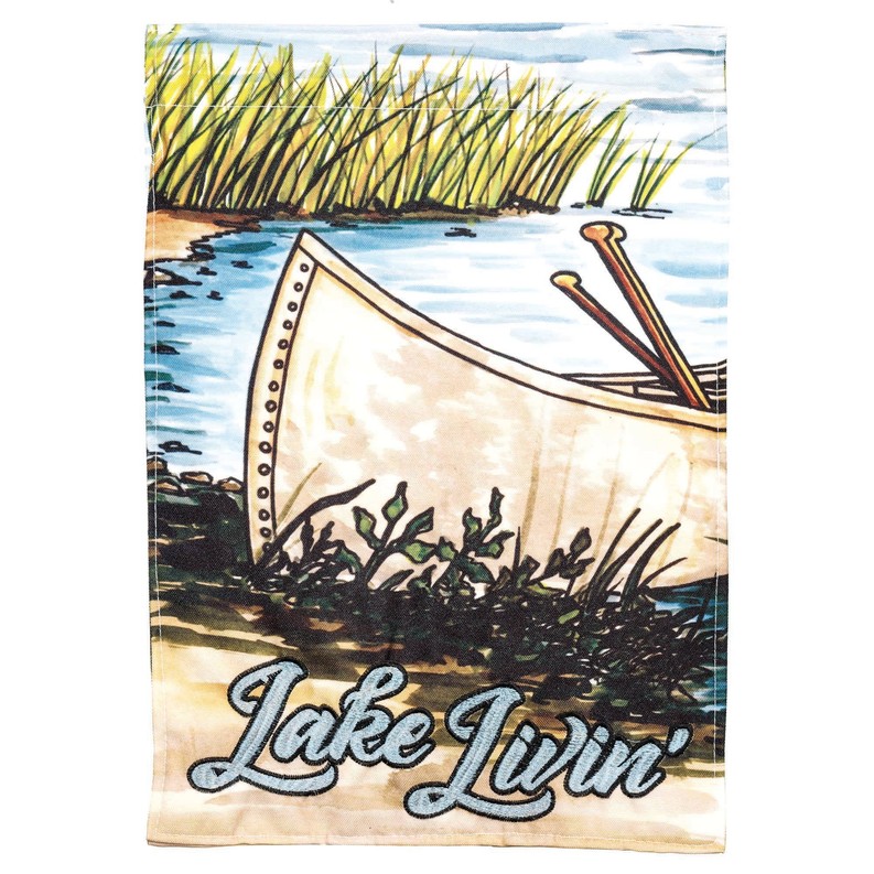 Canoe Lake Livingdouble Applique Plus Garden Flag