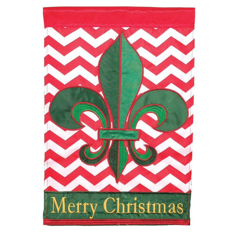 Chevron Merry Christmas Garden Flag