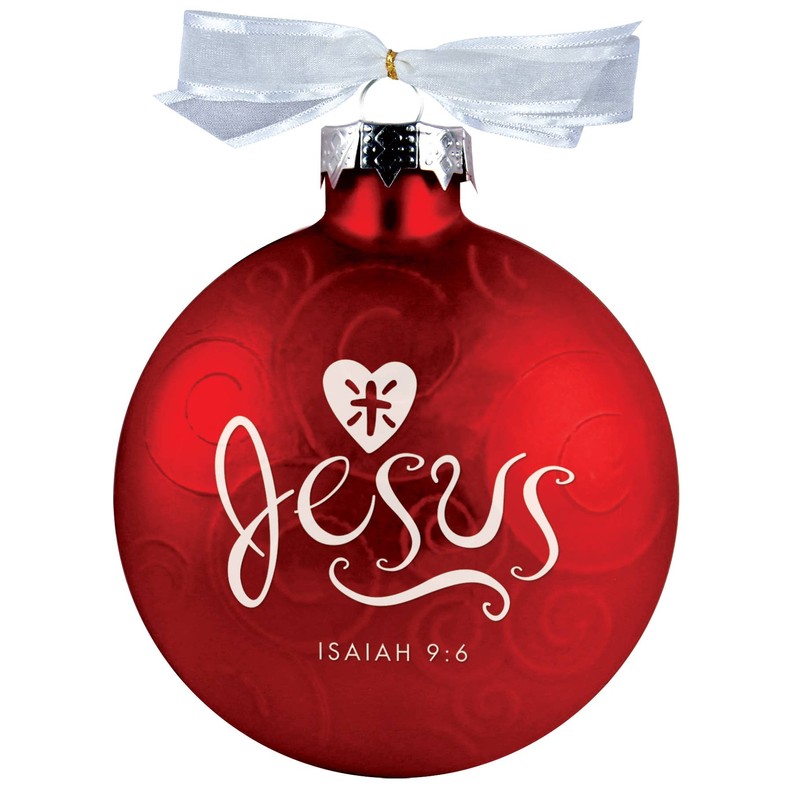 Christmas Ornament-Glass-Swirls-Jesus