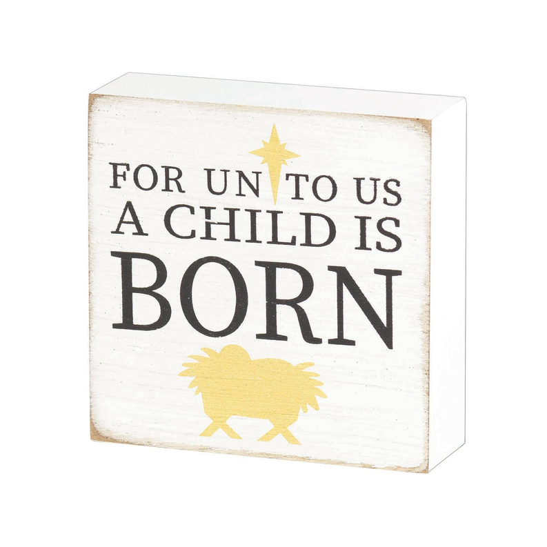 Christmas Tabletop For Unto Us A Child Is Born