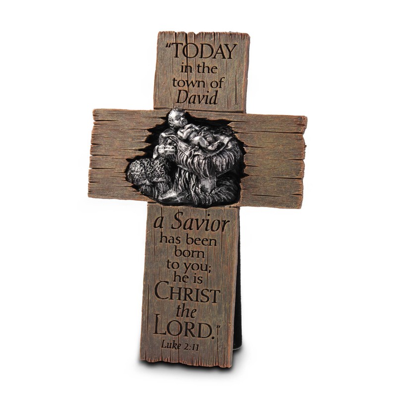 Cross Savior Is Bornament Luke 2:11