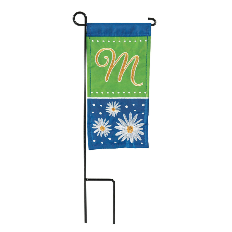 Daisy M Monograme Mini Flag With Stand