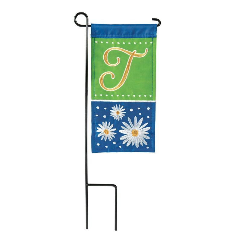 Daisy T Monogram Mini Flag With Stand